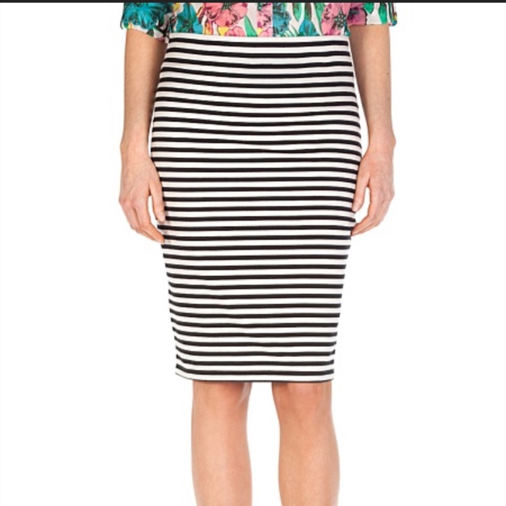 Pencil Skirt b & w stripe